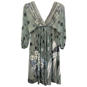 BCBGMaxAzria RUNWAY Women’s Green Velvet Dress, XS